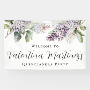 Quinceanera Lila Lilac Spring Blume Willkommen Banner