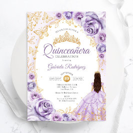 Quinceanera Lilac Lila Einladung