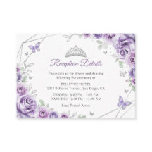 Quinceanera Lilac Purple Silver Floral Details