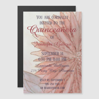 Quinceanera Magnetic 15. Geburtstagsparty Magneteinladung