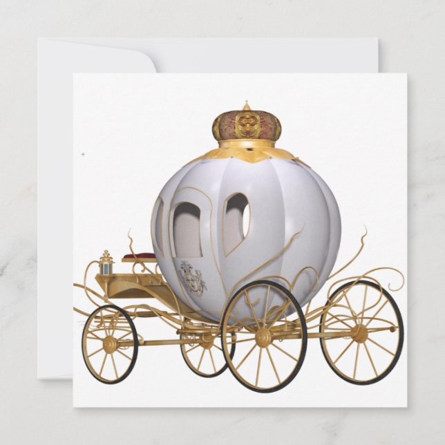 Quinceanera Märchen-Prinzessingold und -WEISS Einladung (Rückseite)