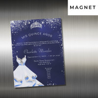 Quinceanera Marine blauen silbernen Kleid tiara Lu