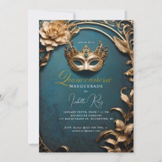 Quinceañera-Maskerade Einladung
