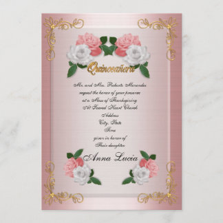 Quinceanera Mass Einladung 15. Geburtstag elegant