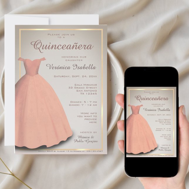 Quinceañera mis quince feiern Lnvitation Einladung (Von Creator hochgeladen)