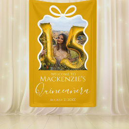 Quinceanera Modern Ribbon-Rahmen Banner