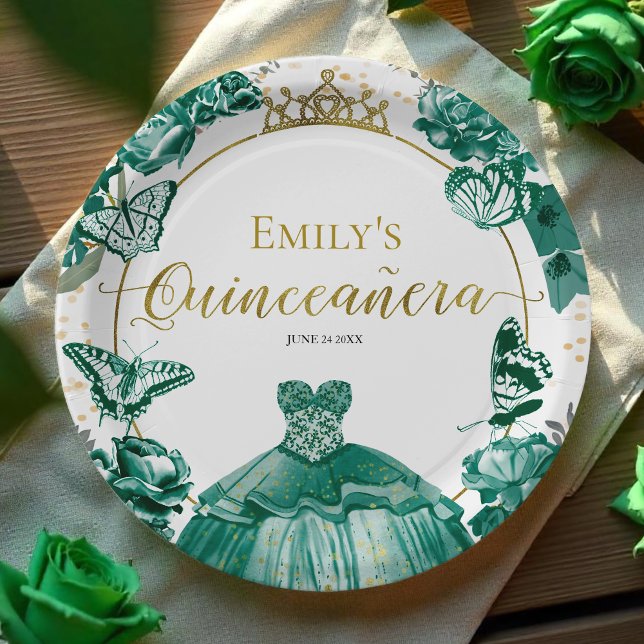 Quinceanera Paper Teller Emerald Green Dress (Von Creator hochgeladen)