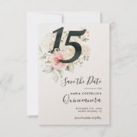 Quinceanera Pink Ankündigung Datum freihalten