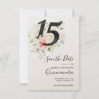 Quinceanera Pink Ankündigung Datum freihalten