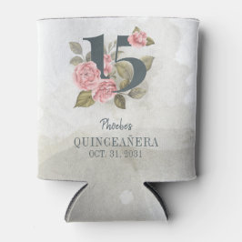 Quinceanera Pink Blumengrün 15. Geburtstag Dosenkühler