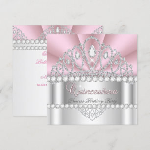 Quinceanera Prinzessin Diadem Geburtstagsfeier Einladung