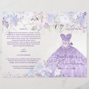 Quinceanera Programm H2 Dusty Lilac Lila Gown