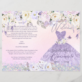 Quinceanera Programm H2 Dusty Lilac Lila Gown