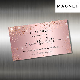 Quinceanera rosa Rose speichern Datums Magnet