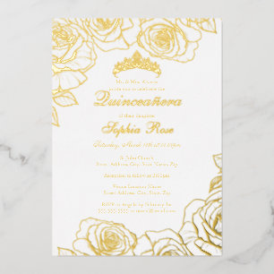 Quinceanera, Rose Folieneinladung