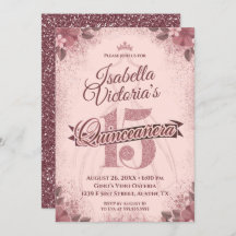 Quinceanera Rose Gold Glitzer Sparkone