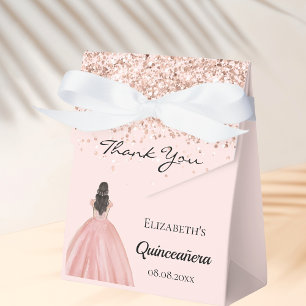 Quinceanera Rose Gold Prinzessin Kleid Geschenkschachtel