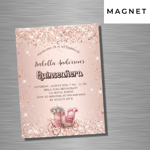 Quinceanera-Rose Magneteinladung