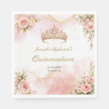Quinceañera-Rosé und Blumen