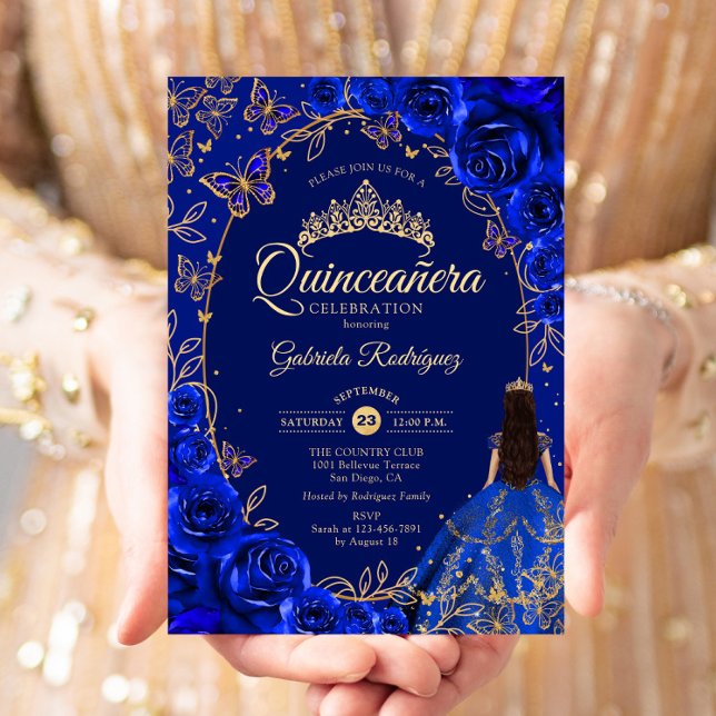 Quinceanera Royal Blue Einladung (Von Creator hochgeladen)