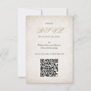 Quinceanera RSVP Karte