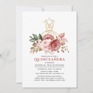 Quinceanera Rustikale Imitate Gold Dress 15. Einladung