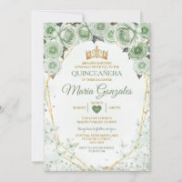 Quinceañera Sage Green Mexican Butterfly
