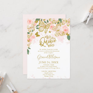 Quinceanera-Schmetterling-Einladung deutsche Formu Einladung