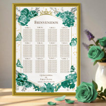 Quinceanera Spanisch Seating Chart signieren Schme