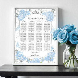 Quinceanera Spanisch Seating Chart signieren Schme Poster