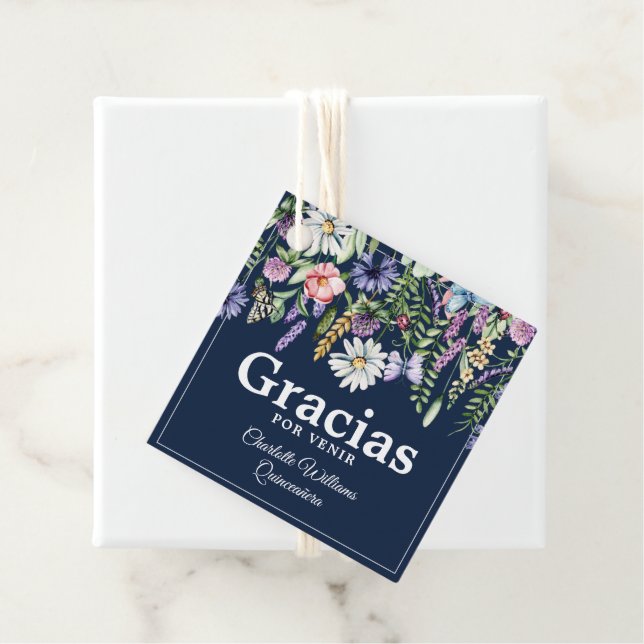 Quinceañera Spanish Gracias Vielen Dank Geschenkanhänger (Beispiel)