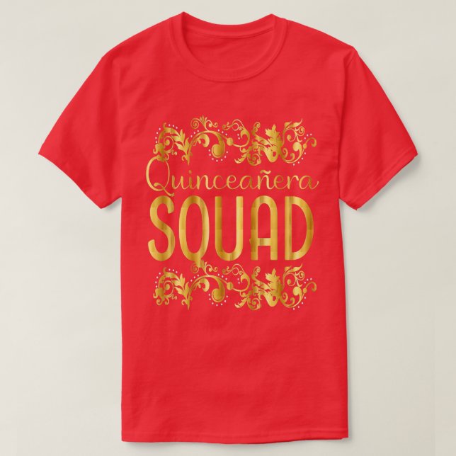 Quinceanera Squad Birthday 15th 15 T-Shirt (Design vorne)