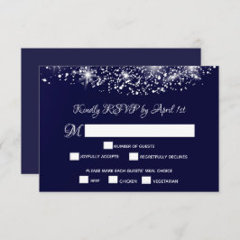 Quinceañera Starry Night Sky RSVP Karte