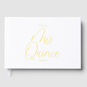 Quinceañera Sweet 15 Foto Book Gold Foil Gästebuch