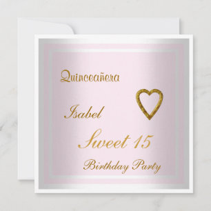 Quinceanera Sweet 15 Geburtstagseinladung Pink Einladung