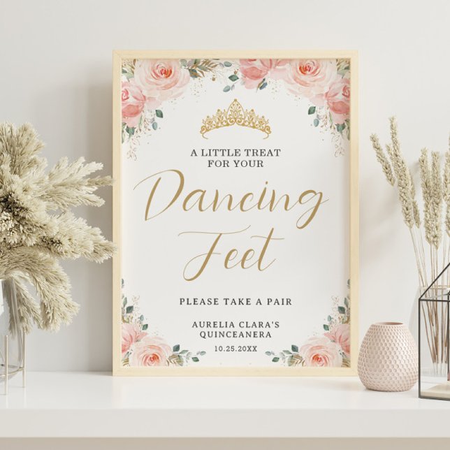 Quinceañera Sweet 16 Blush Pink Leckerei Gefallen Poster (Von Creator hochgeladen)