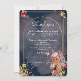 Quinceañera/Sweet 16 Pferdedesign Danke Einladung