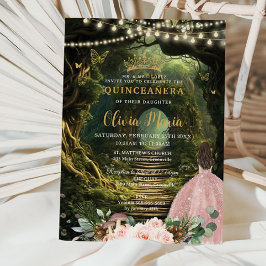 Quinceañera Sweet 16 Verzauberter Wald Blush Blora Einladung