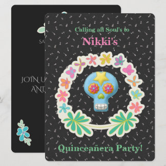 QUINCEANERA TAG DER TOTEN EINLADUNG