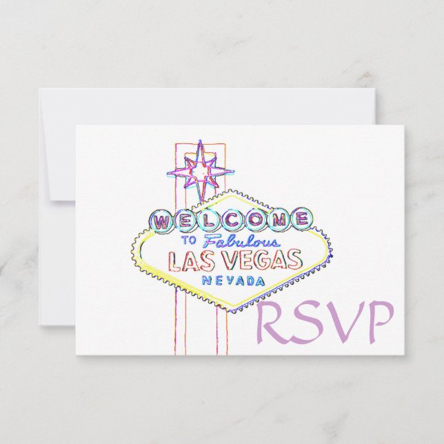 Quinceanera UAWG Las Vegas Pasta Art RSVP Karte (Vorderseite)
