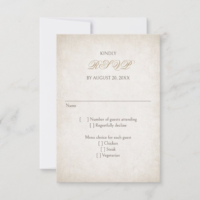 Quinceanera UAWG RSVP Karte (Vorderseite)