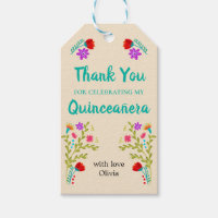 Quinceanera Vielen Dank, Türkis grüne Blume