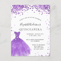 Quinceanera violettes Glitzer Glasur