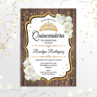Quinceanera - Weißes Holz aus rustikalem Holz