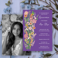Quinceañera-Wildblumen Handgemalt Custom Foto
