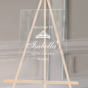 Quinceanera Willkommen Acrylschild