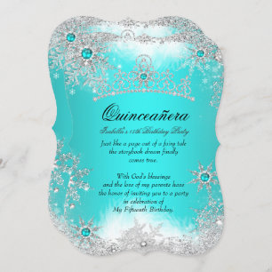 Quinceanera Winter Wonderland Einladung