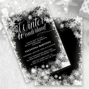 Quinceanera Winter Wonderland Schneeflocke Einladung