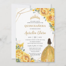 Quinceañera Yellow Floral Princess Crown Geburtsta