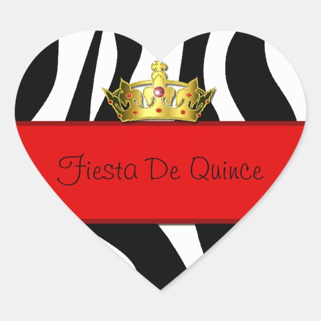 Quinceañera Zebra Print Sticker (Vorderseite)